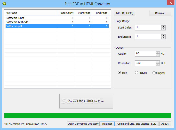 Html to pdf converter free api